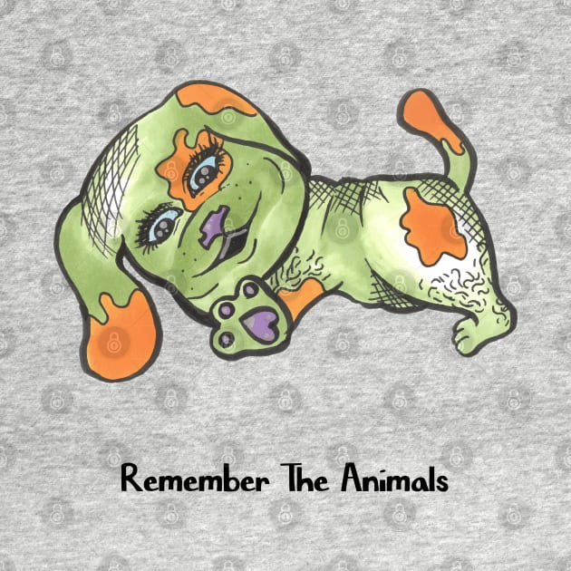 Remember The Animals Funny Dog Beagle T-Shirt (Animal Shelter & Rescue) by Olloway